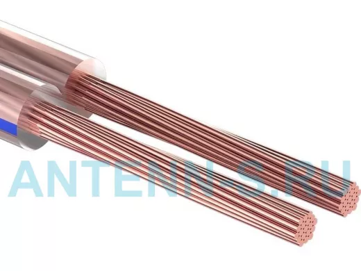 Кабель акустический прозрачный 2х2,0 мм.кв. Blue Line  100m  REXANT