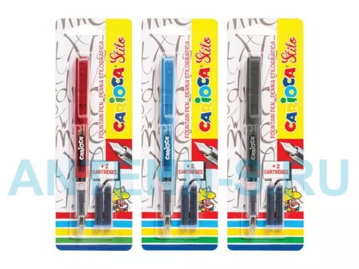 Ручка перьевая "BR-101093" "Stilo", иридиевое перо, 2 сменных картриджа, корпус ассорти, Италия