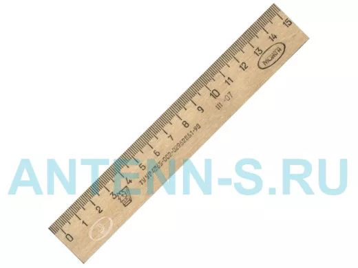 Линейка деревянная, 15 см, С03 "BR-102579"