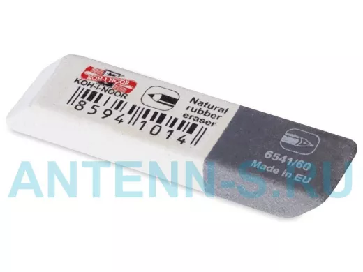 Ластик "BR-102750" , 50х13х7 мм, бело-серый, прямоугольный, скошенные края, натуральный каучук