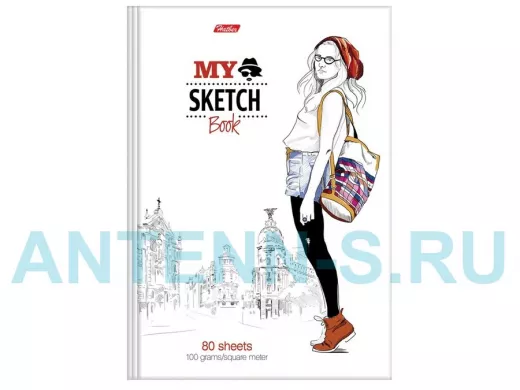 Скетчбук, белая бумага 100 г/м2, 175х205 мм, 80 л., гребень, "Artist", (A257821)