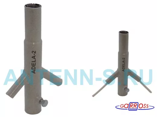 Кронштейн "ADELA-2" для антенн СЕРЫЙ для влагозащищенного ввода двух кабелей, высота 0,15 м