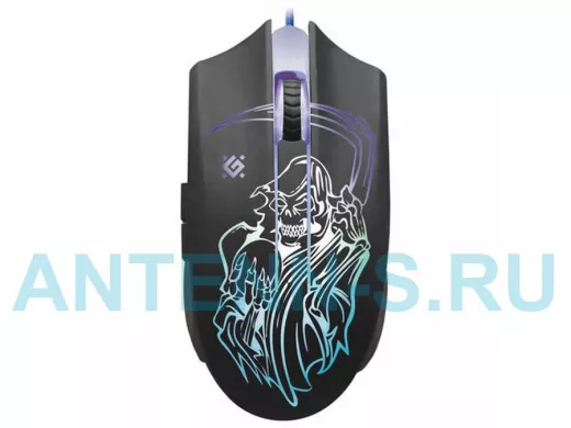 Мышь проводная DEFENDER Ghost GM-190L игровая, USB, 5 кнопок + 1 колесо-кнопка, оптическая, черная