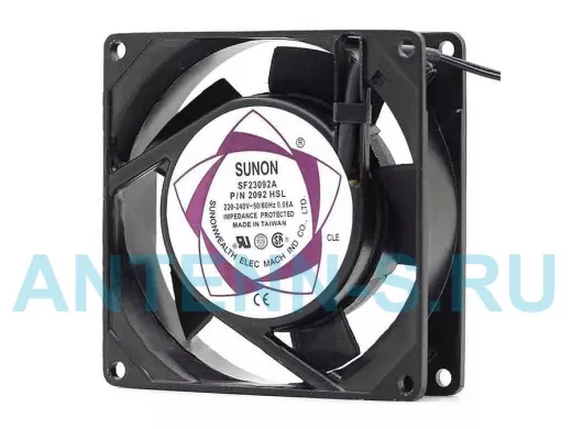 Вентилятор  220В;   92х92х25мм;   SUNON SF23092A, "VNT-113781" P/N2092HSL скорость:2750 об/мин, 13Вт