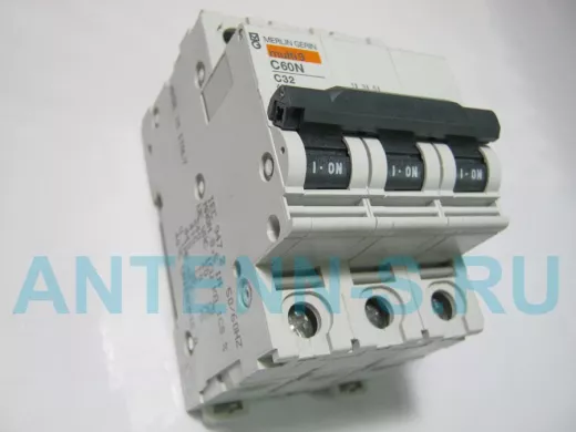 C32 автомат 32А 400В трёхфазный C60N multi9 MERLIN GERIN "Schneider Electric" 24353