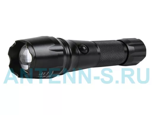 Аккумуляторный светодиодный фонарь CREE XML T6 10Вт с системой фокусировки луча, черный (SBF-20-K)