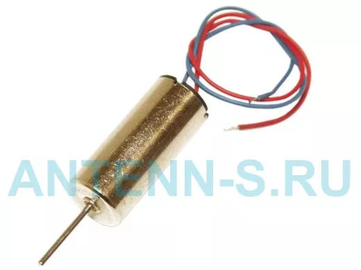 Двигатель 3,7V RC716RB (L/Dдвиг=16/7,0mm, L/Dвала=10/1,0mm, 55000об/м, 0,1А, выв.кр/син.) для авиамо