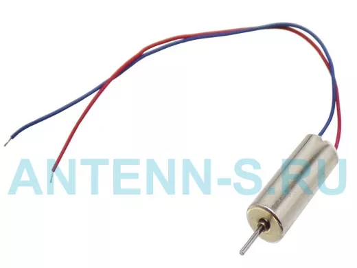 Двигатель 3,7V RC820RB (L/Dдвиг=20/8,0mm, L/Dвала=8,5/1,0mm, 50000об/м, 0,08А, выв.кр/син.) для авиа