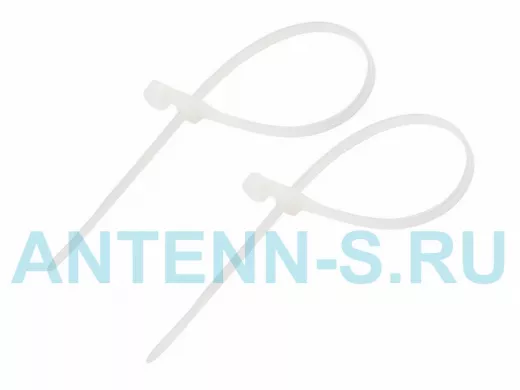 100х2,5мм кабельный хомут под винт (стяжка нейлонoвая) белая (100 шт) nylon REXANT