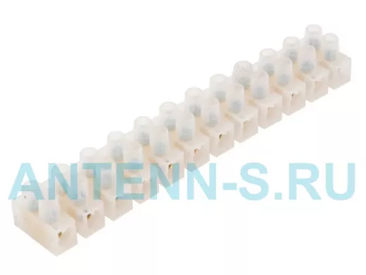 Клеммная винтовая колодка КВ-12 16А,12 мм.кв.  REXANT 07-5012 (цена за линейку 12пар)