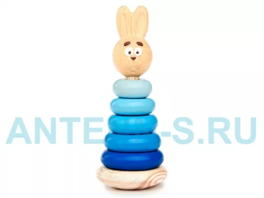 Пирамидка "Зайчонок"  игрушки из дерева