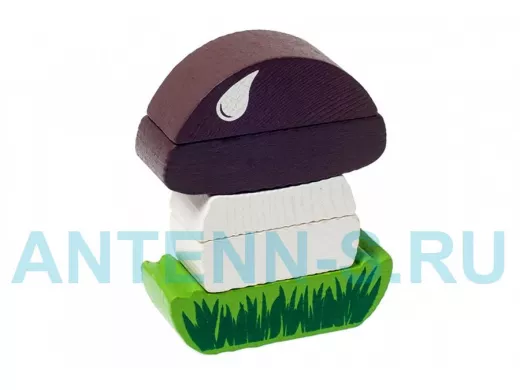 Пирамидка безосевая "Грибок"  игрушки из дерева