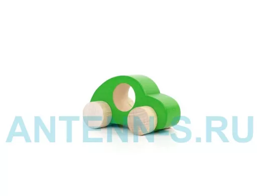 Фигурка деревянная "Каталка" "Машинка Томик" "Зеленая " (1 штука)  игрушки из дерева