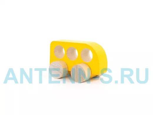 Фигурка деревянная "Каталка" "Машинка Томик" "Желтая" (1 штука)  игрушки из дерева