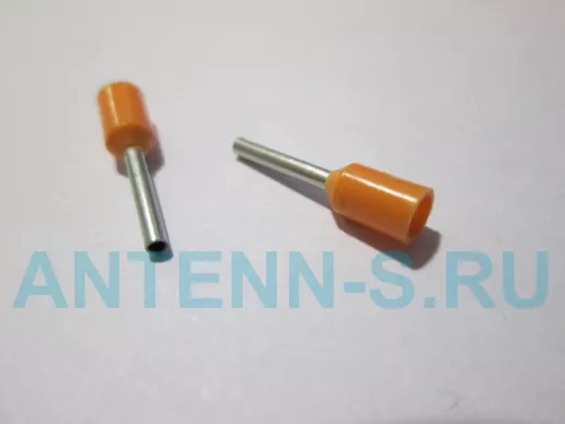 Наконечник штыревой втулочный изолированный 1 x 0.5mm IEK E0,5-08(0508) UGN10-D05-02-08 (100шт)