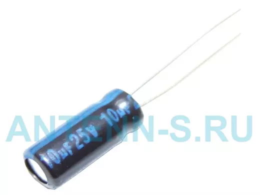 Конденсатор электролитический    10 F x 25V (5x11) 105 TK,  Jamicon'