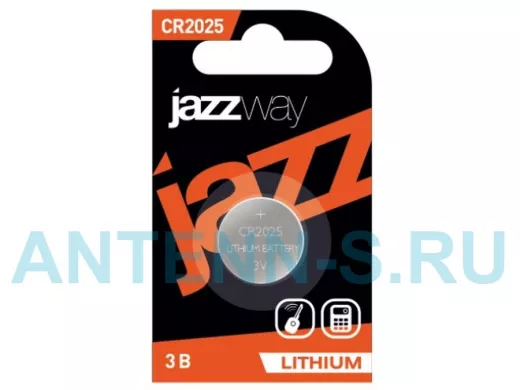Элементы питания  CR2025  JAZZway, Bl-1