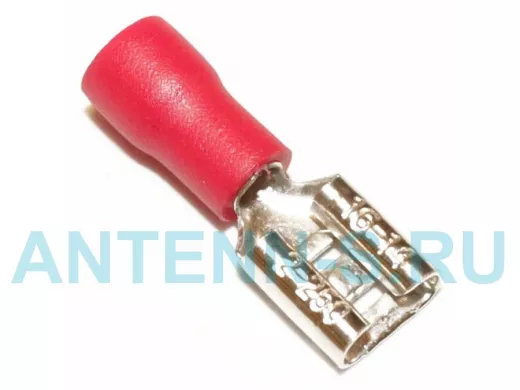 Гнездо изолир 6,3/7,5мм, FDD2-250, красное, (d=1,5-2,5 мм2, 15А)  104244