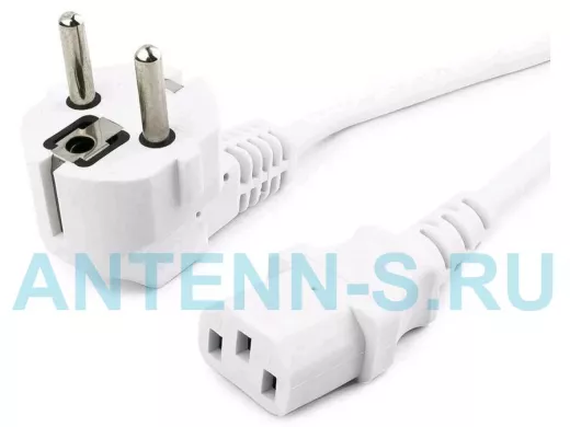 Кабель питания 3,0м ПВС-АП S22DC13 "ABI-143517" 3х1.0 белый сетевой шнур