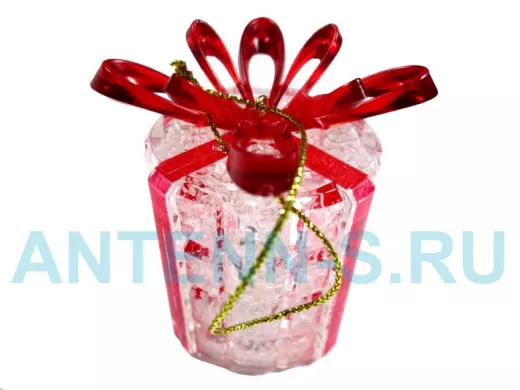 Фигура светодиодная на подставке "Новогодний подарок", RGB