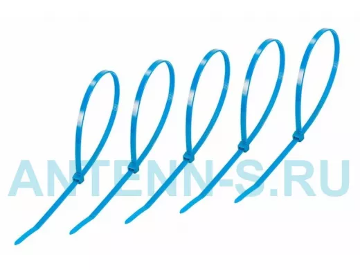 300х5мм кабельный хомут (стяжка нейлонoвая) nylon синяя (25 шт) REXANT