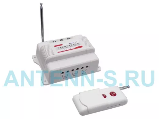Приемник на 2 канала с пультом (315MHz) (AC 220-380V, до 2000W, L=до3000м!! дальность)
