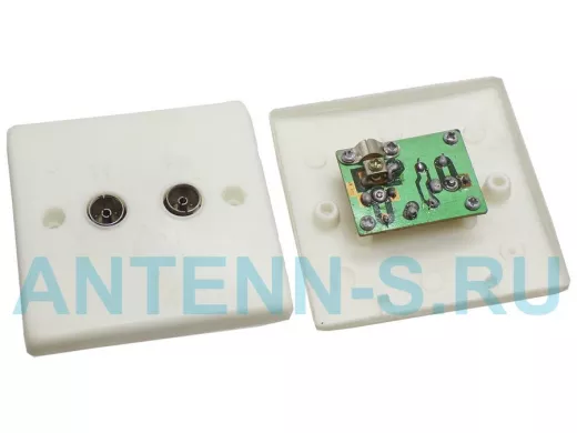 Розетка установочная врезная 2 входа