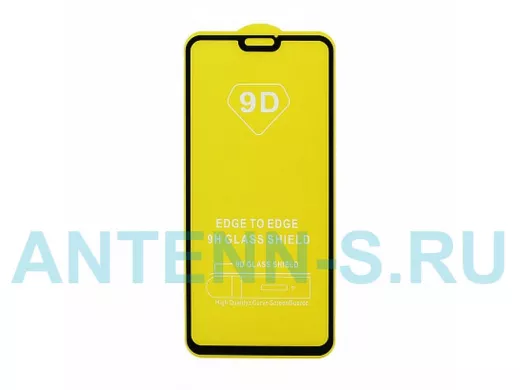 Стекло защитное Xiaomi Redmi Note 9/Redmi 10X, чёрное, Full Glass - Full GC, тех.пак.