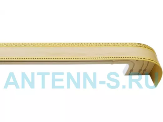 320см карниз ЕСЕНИН СЕРЕБРО 3х рядный с декор. планкой 70мм КОТО гл. в инд. уп. ультракомпакт