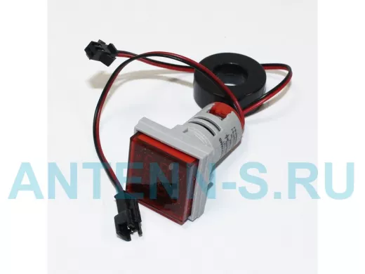 Вольтамперметр цифровой LED AC/50Hz (20-500VAC, 0-100A датчик тока) DMS-205 красный (31х27, Dк-22мм)