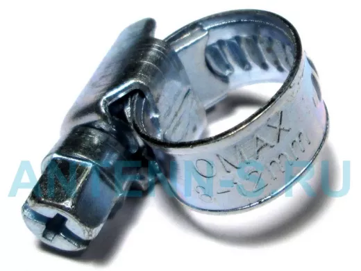 Хомут червячный цинк   8-12 мм 