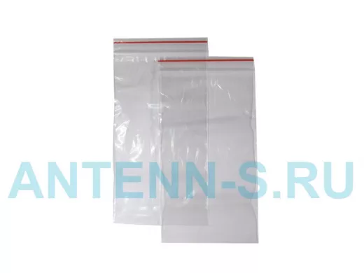 Пакет с защёлкой (замком)  100х180мм "PKT-17122" грипперы с застёжкой Zip-Lock (цена за 1шт)