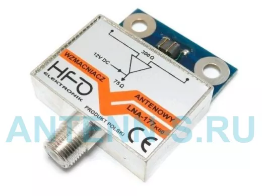 LNA-177 усилитель дециметровый на плате в защищенном металлическом корпусе, 5-12 В, усиление 19-30дБ