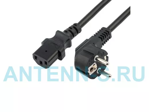 Кабель питания 1,8м для компьютера с зазем. Евро  0.75мм  (PVC) R11-1131
