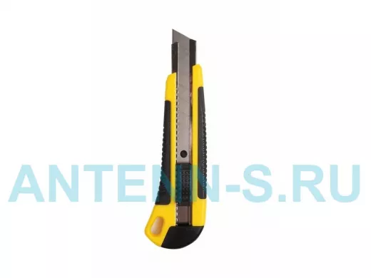 Нож с сегментированным лезвием 18 мм, корпус ABS пластик обрезиненный R12-4901