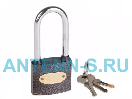 Навесной замок 50 мм чугун длинная дужка "Четыре Сезона" 79-0025