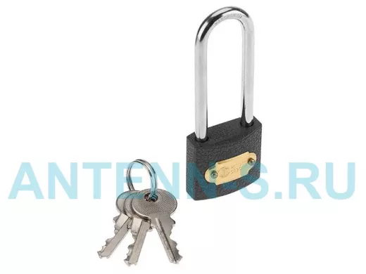 Навесной замок 32 мм чугун длинная дужка "Четыре Сезона" 79-0023
