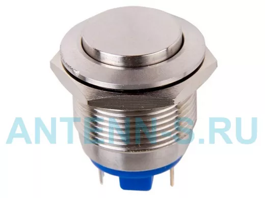 Кнопка  антивандальная диаметр 19мм  Б/Фикс (2с) (ON)-OFF выпуклая  REXANT