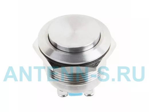 Кнопка  антивандальная диаметр 22мм  Б/Фикс (2с винт) (ON)-OFF вогнутая  REXANT