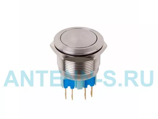 Кнопка  антивандальная диаметр 22мм  Б/Фикс (4с) (ON)-OFF плоская  REXANT