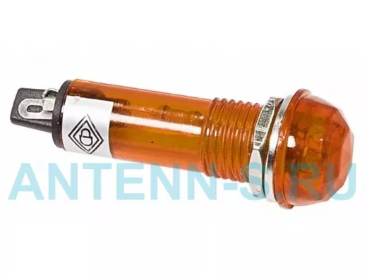 Лампа индикаторная  диаметр 10.2  220V  желтый  REXANT,  ГРАНЕНЫЙ