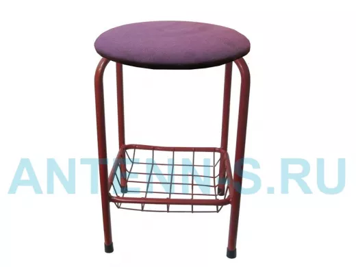 Табурет с подставкой для ног и корзинкой для вещей 