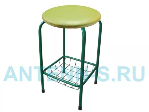 Табурет с подставкой для ног и корзинкой для вещей 