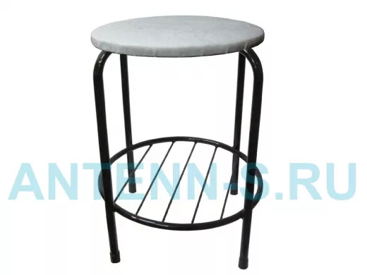 Табурет с подставкой для ног и полкой 