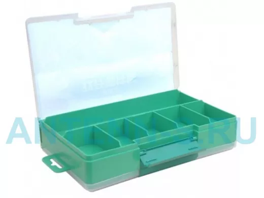 Бокс для радиодеталей B-210 210х130х50 мм глубина 20 мм, 13 ячеек с двух сторон, пластик(прозрачный)