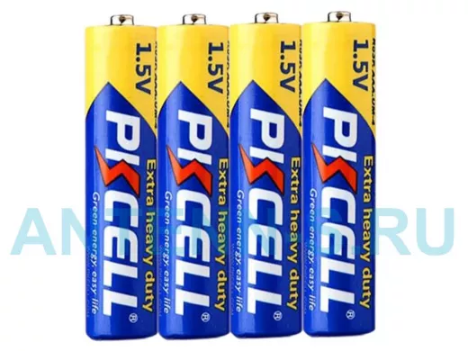 Солевой элемент питания PKCELL R03P-4S-4 тип - AAА 4 шт пленка, цена за 4шт