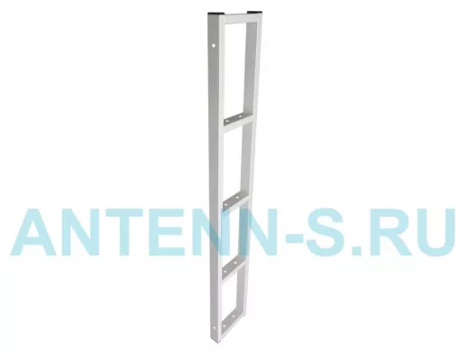 Кронштейн для полок, высота 82см, пять уровней, вылет 13см, 12 отв., серый 