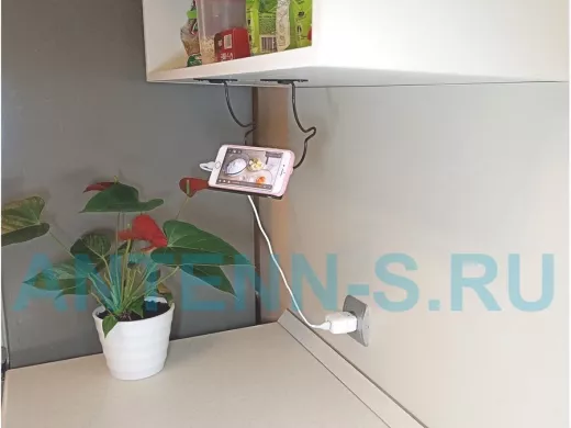 Стальной прочный держатель телефона под кухонный шкаф 