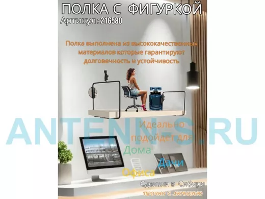 Полка с фигуркой котика  