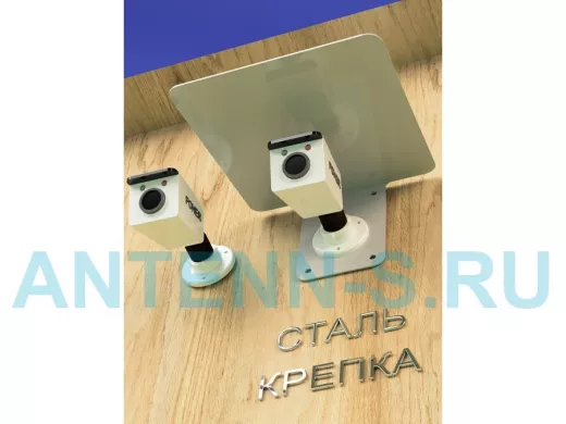 Кронштейн-козырёк для камеры "POHER-216826" 24х27см, сталь 2 мм, разборный, угол 70гр, серый